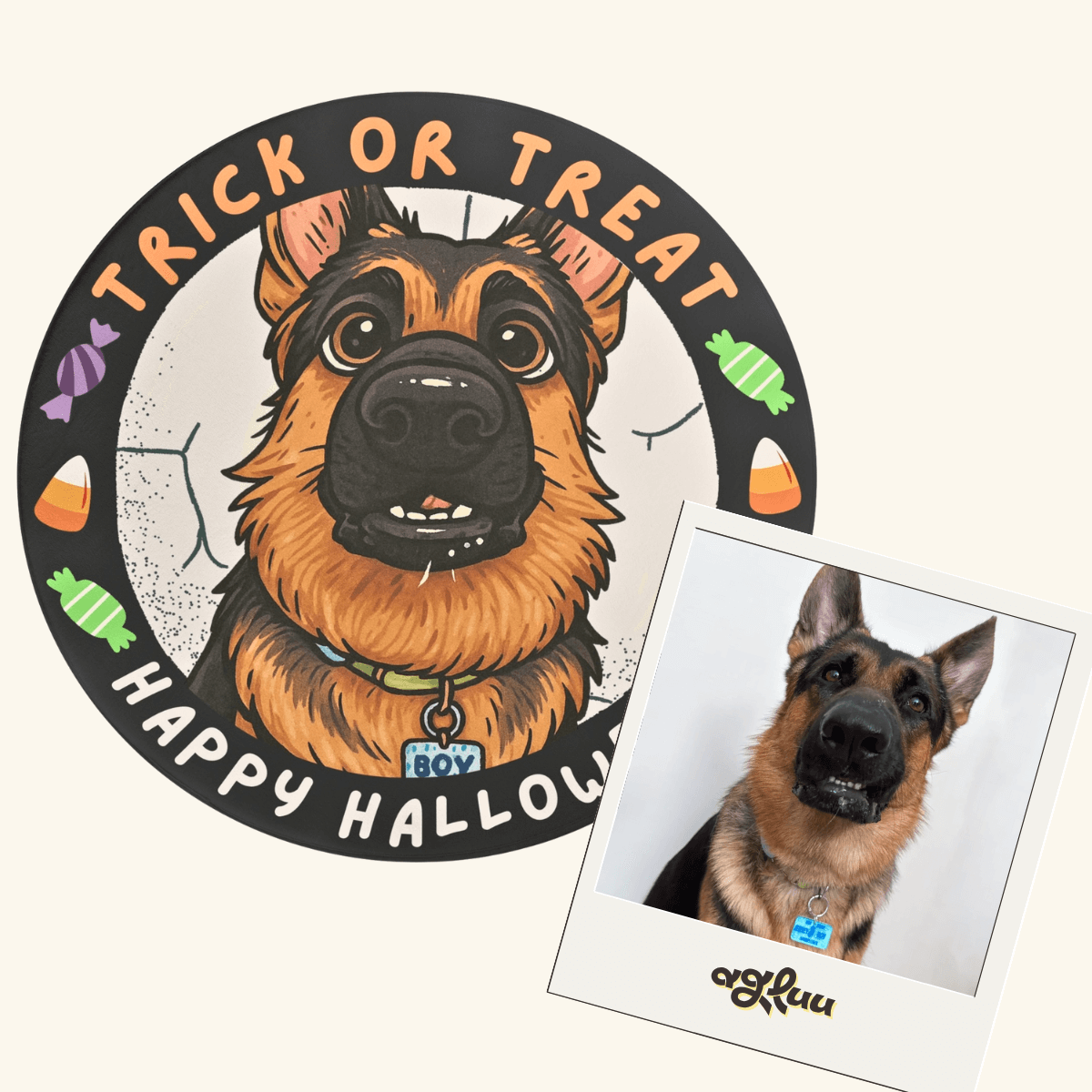 Custom Pet Rug - Trick or Treat