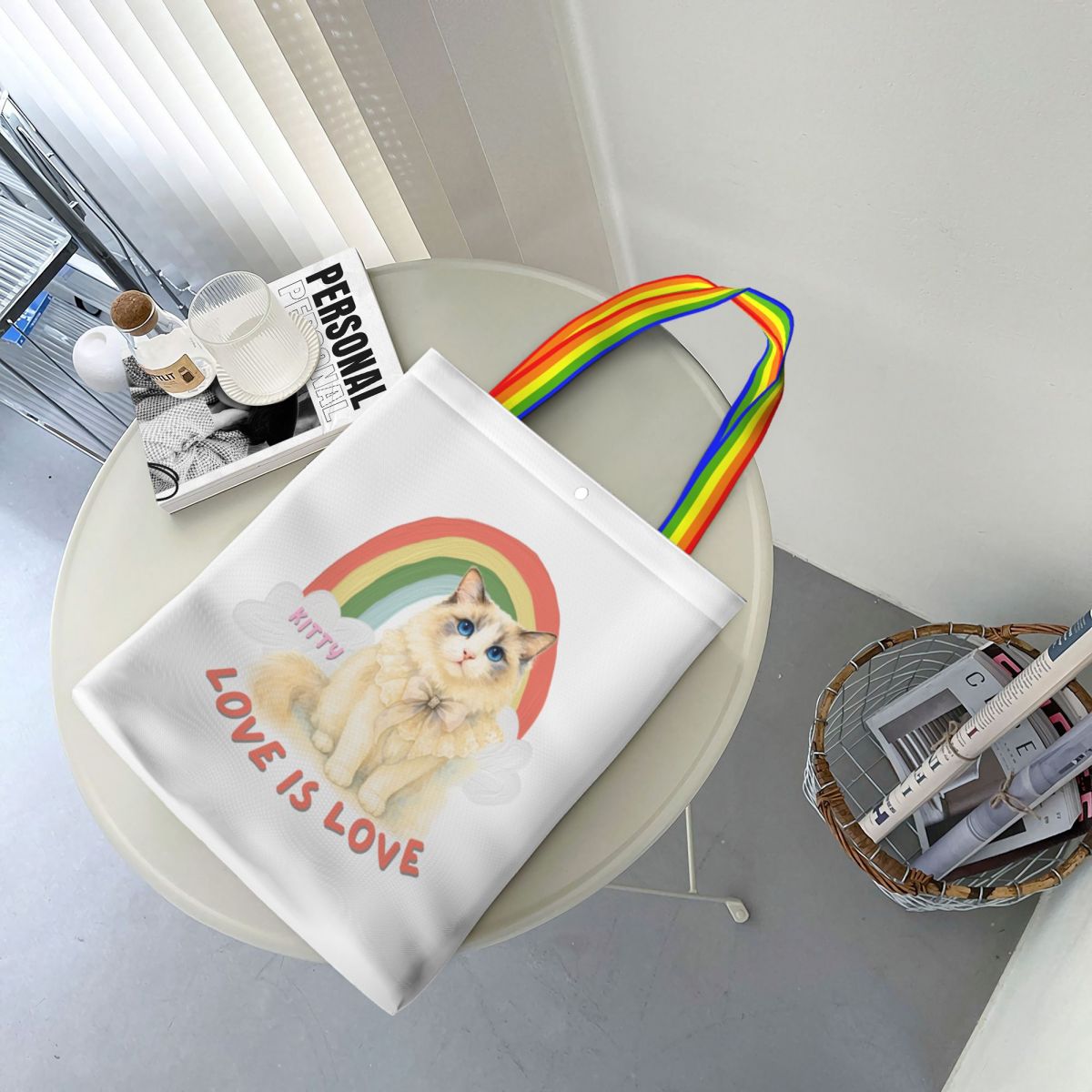 Customized Pet Canvas Bag - Rainbow Love is Love