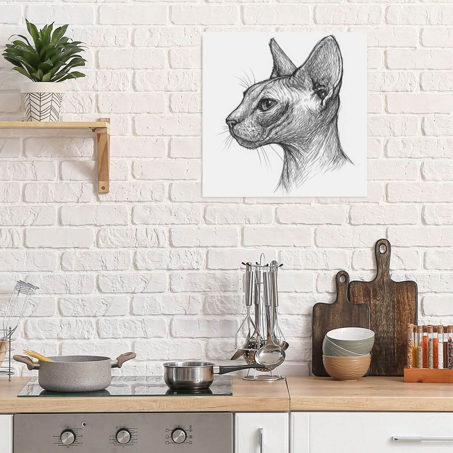Customized Pet Painting - Line Art Style