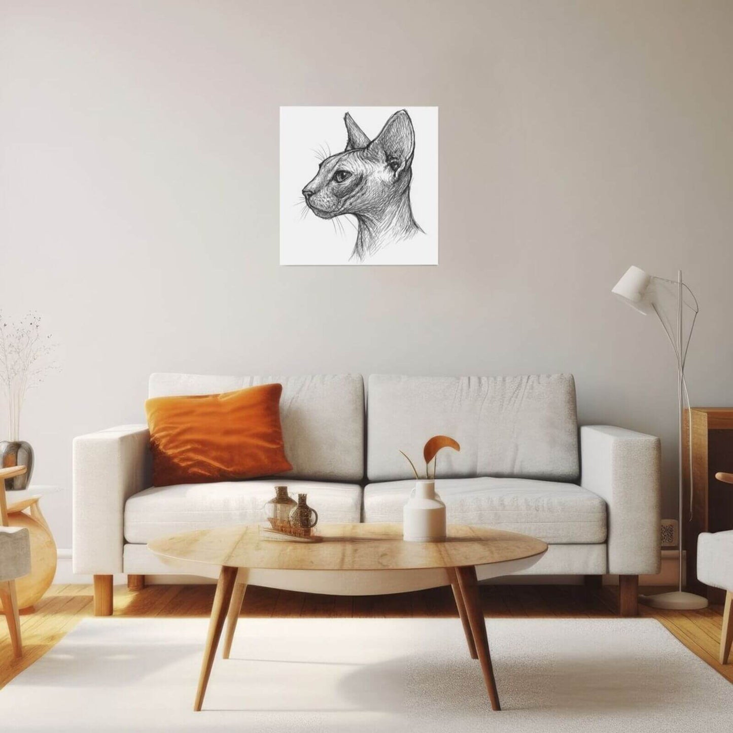 Customized Pet Painting - Line Art Style