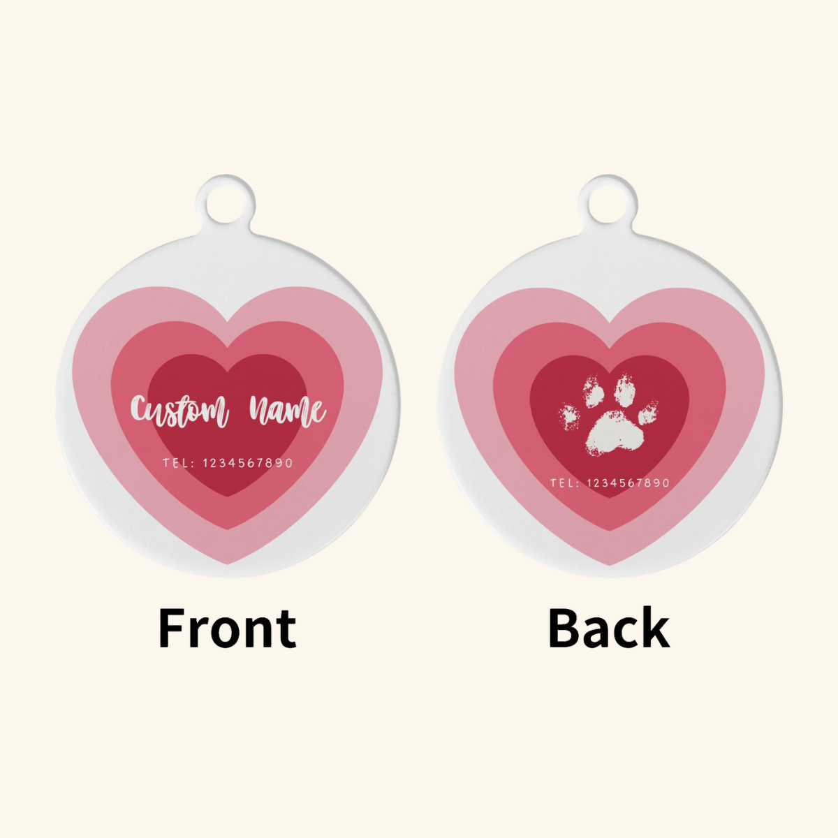 Custom Dog/Cat Tags - Heart