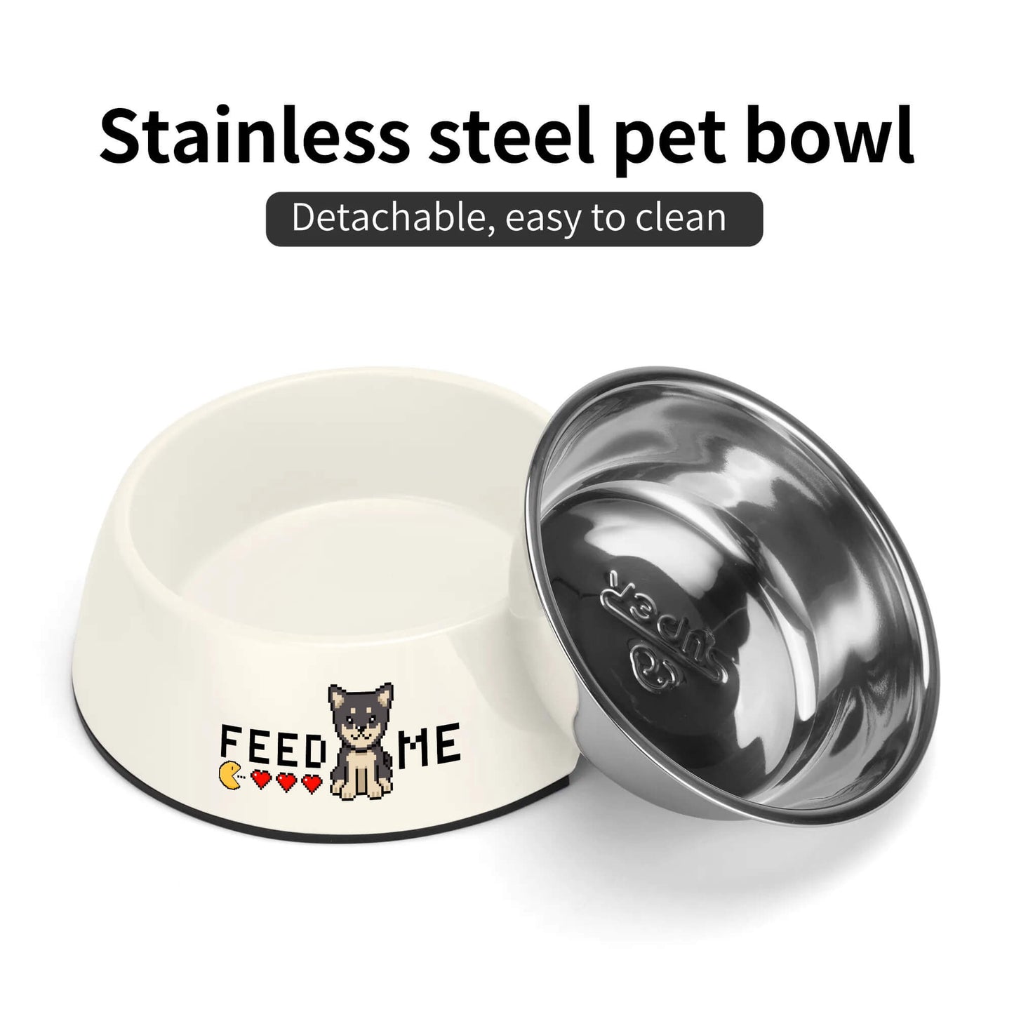 Custom Pet Bowls – Cartoon Pixel Style