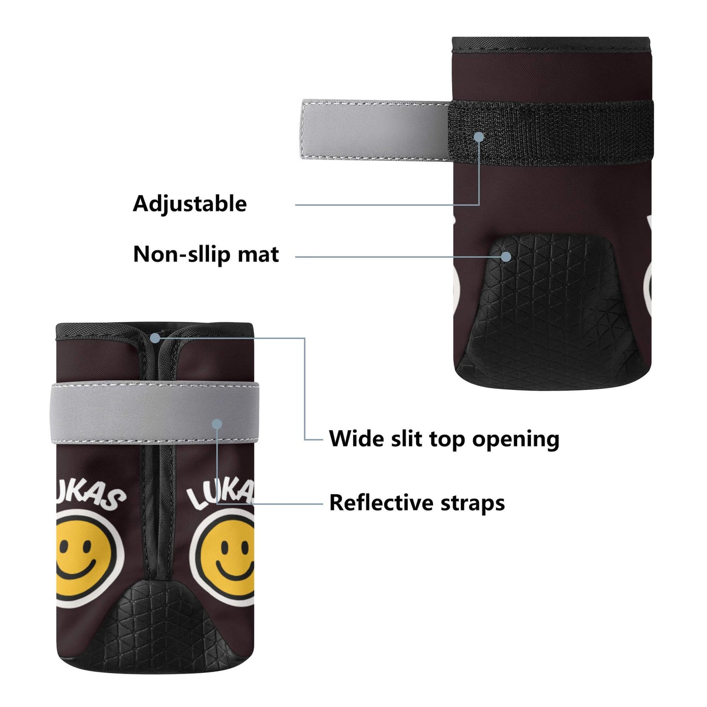 AGLUU Custom Dog Outdoor Boots - Smiling