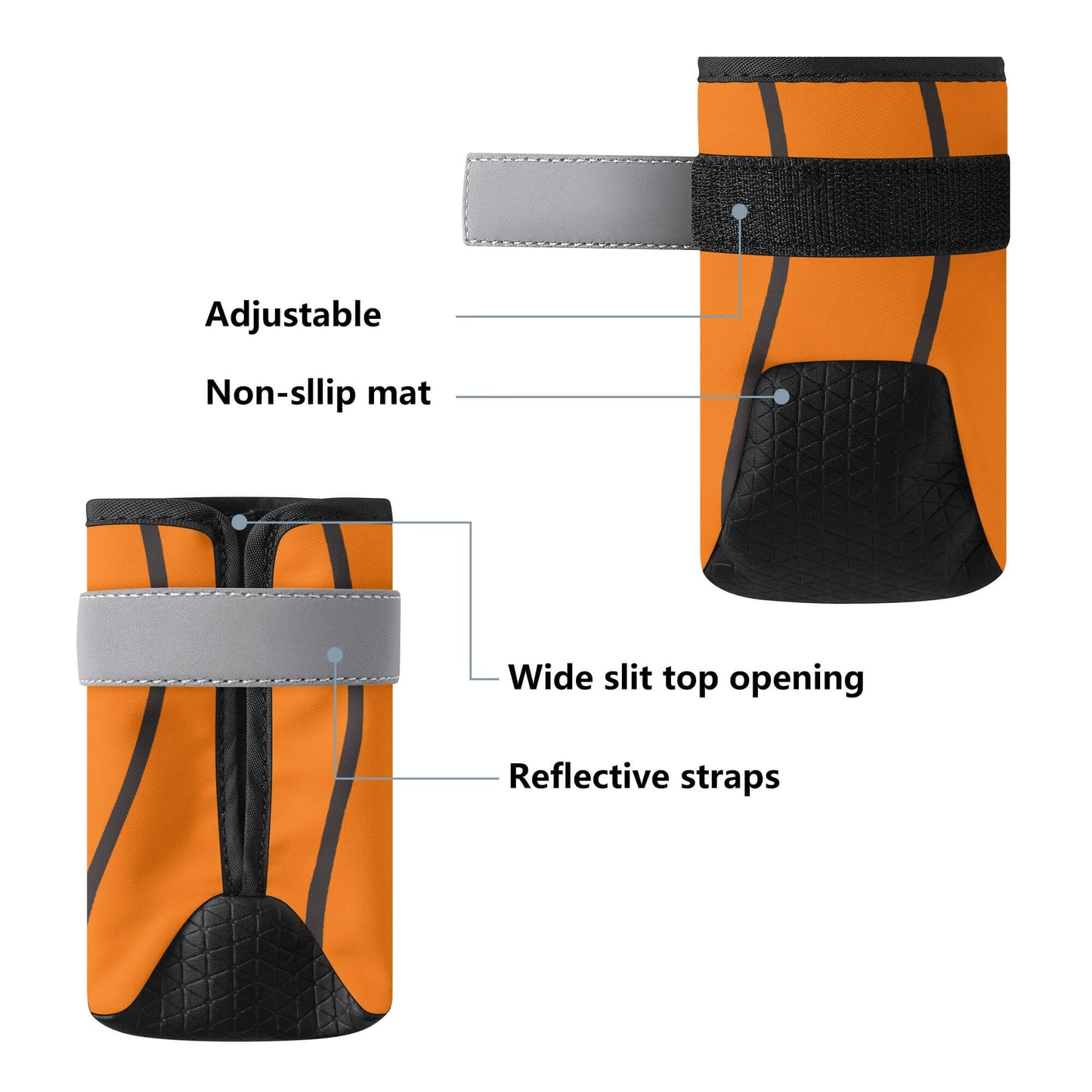 AGLUU Dog Outdoor Boots - Pumpkin Shoes