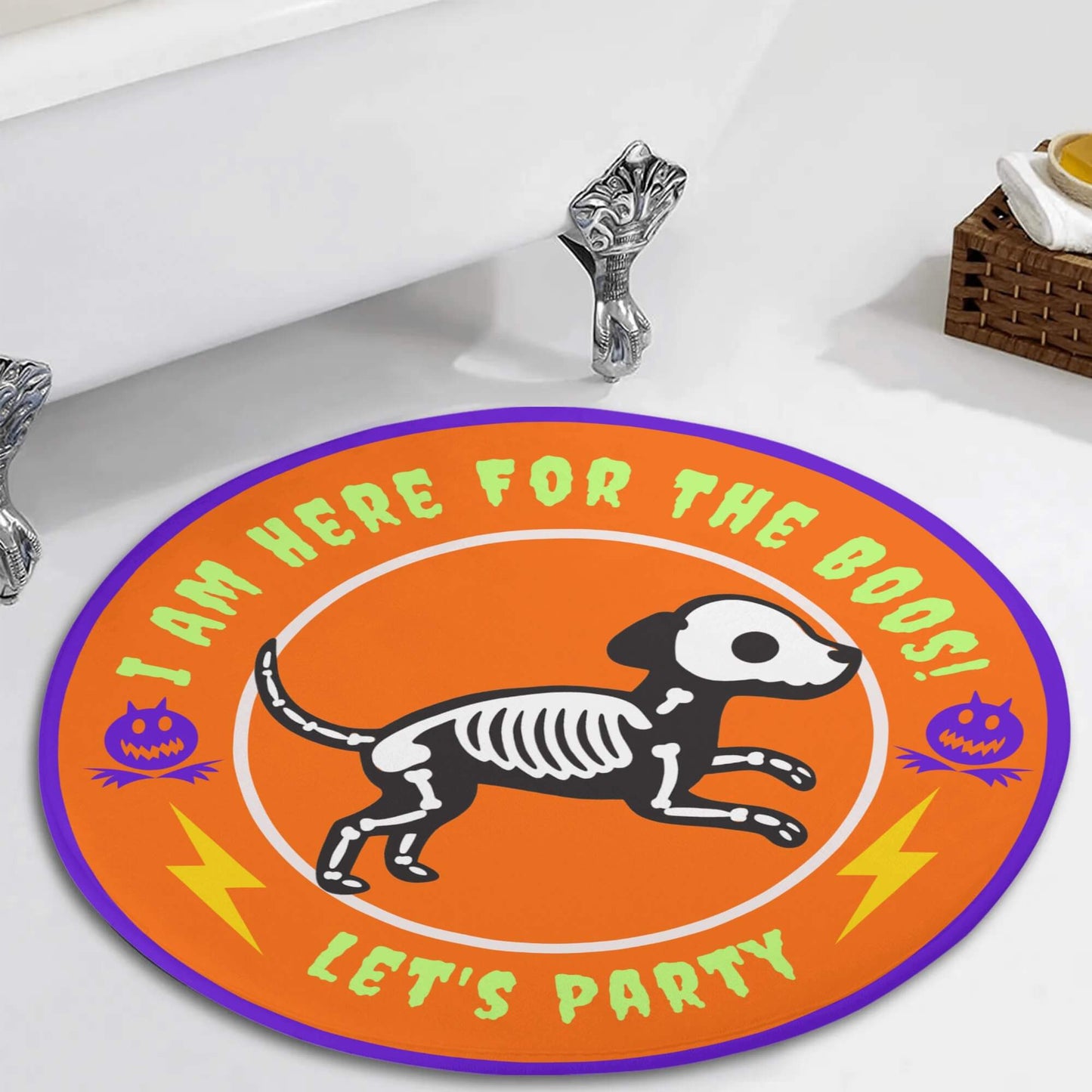 Custom Pet Rug - Skeleton Cat&Dog