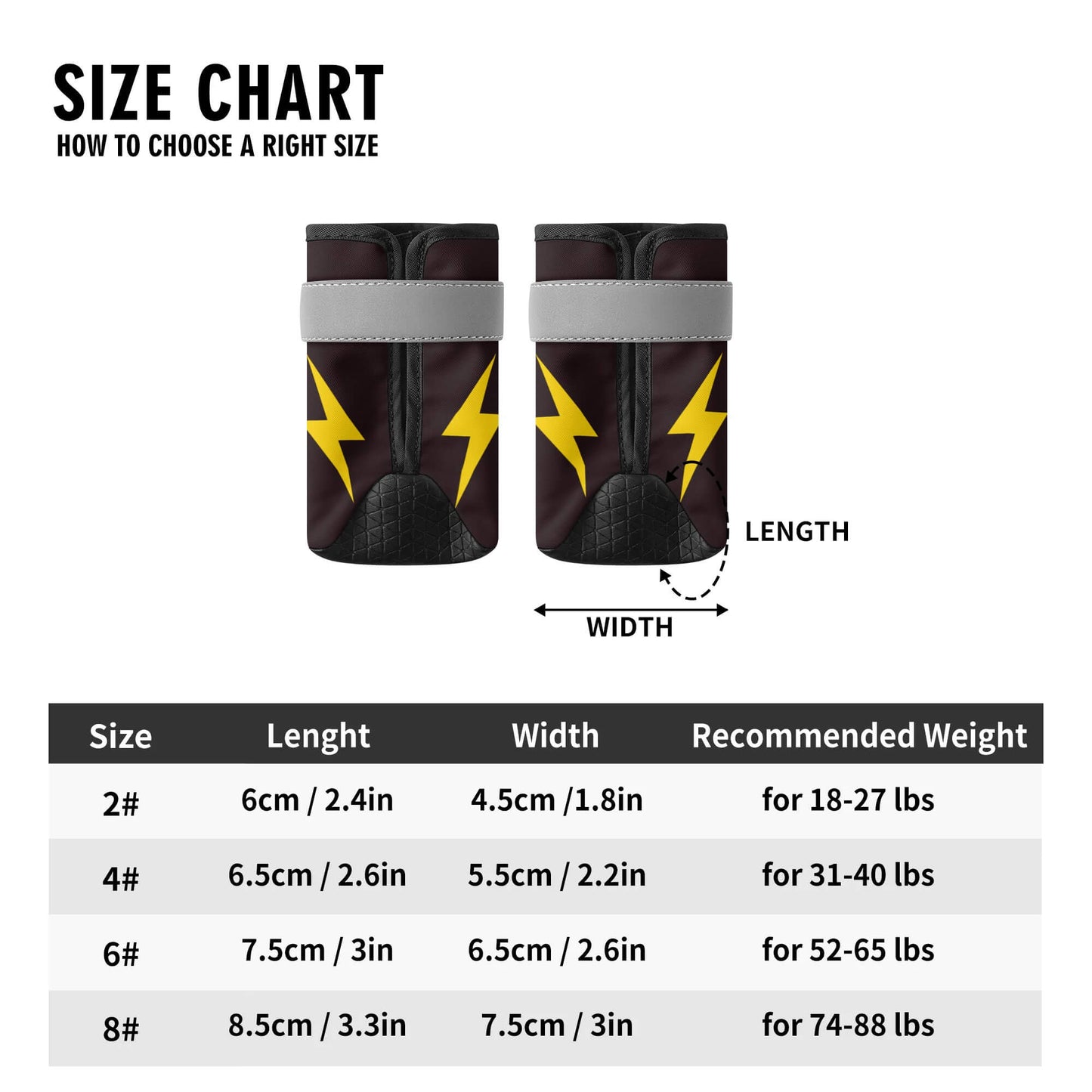 AGLUU Dog Outdoor Boots - Lightning
