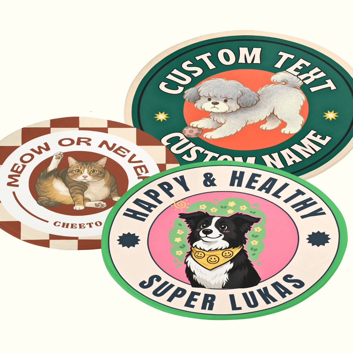 Custom pet feeding mat