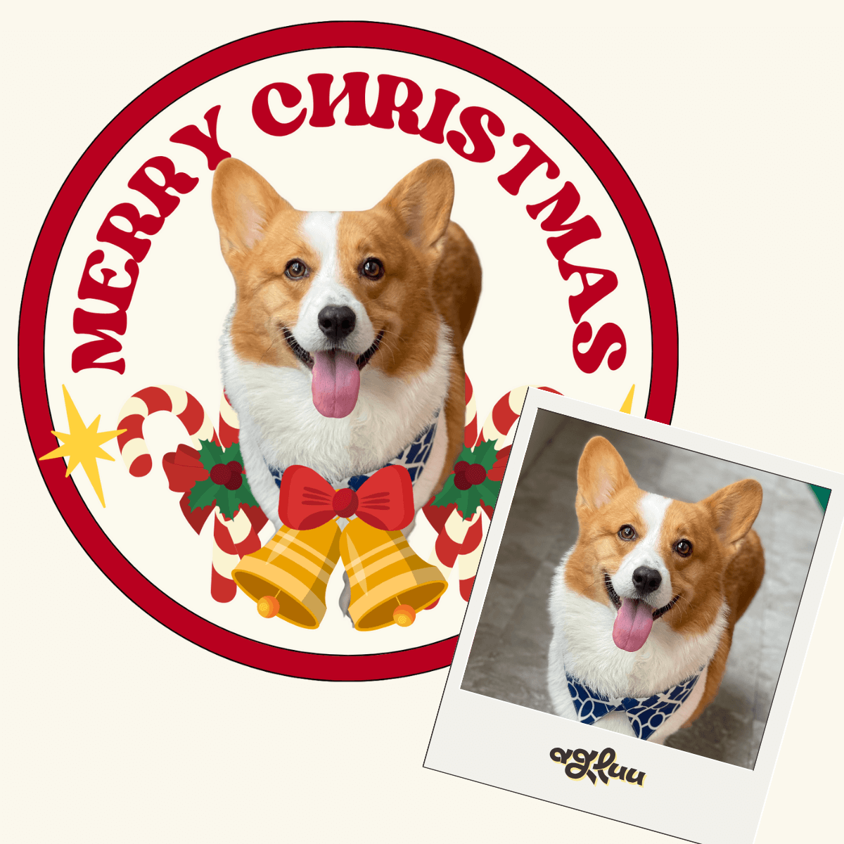 Custom Pet Rug - Christmas Bell