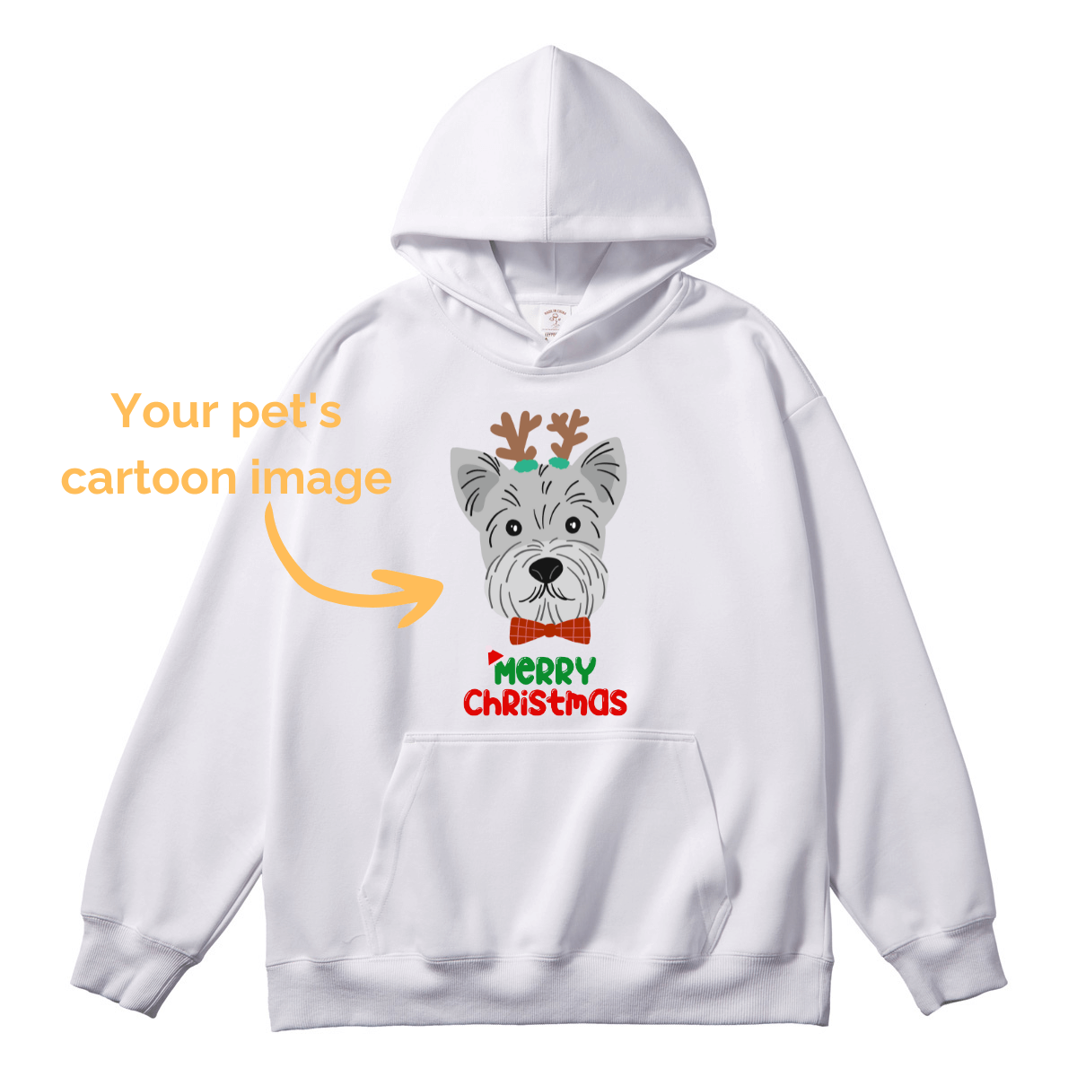 Christmas Cartoon Pet Customized Hoodie