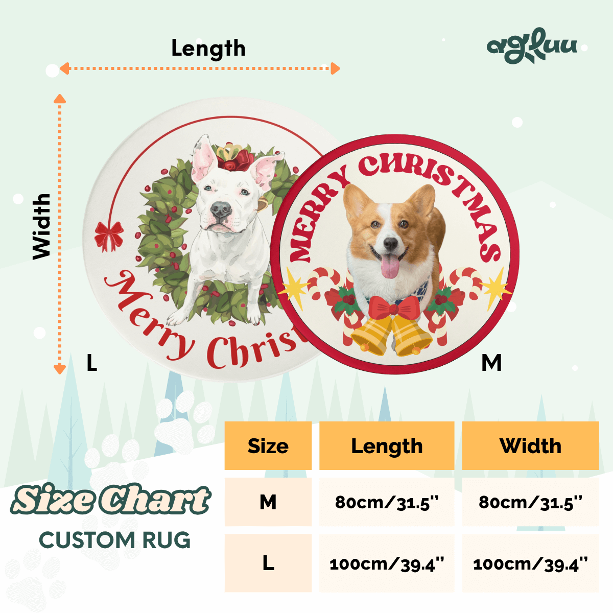 Custom Pet Rug - Christmas Tree