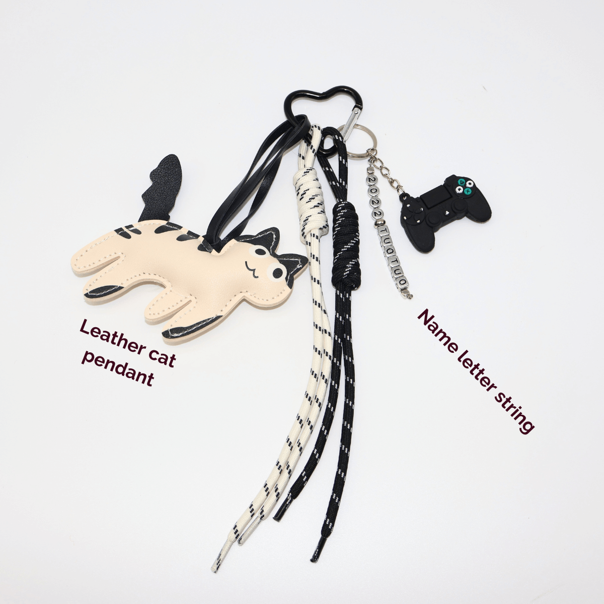 Agluu Custom Bag Charm Pendant - Leather Cat Style