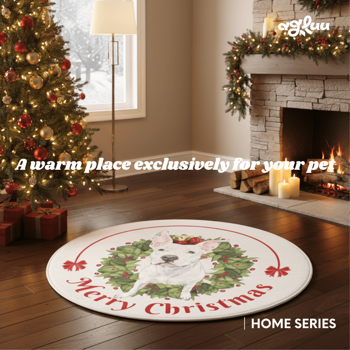 Custom Pet Rug - Christmas Tree