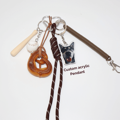 Agluu Custom Bag Charm Pendant - Sports And Cuisine Style