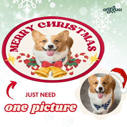 Custom Pet Rug - Christmas Bell