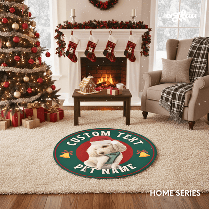Custom Pet Rug - Christmas Bell