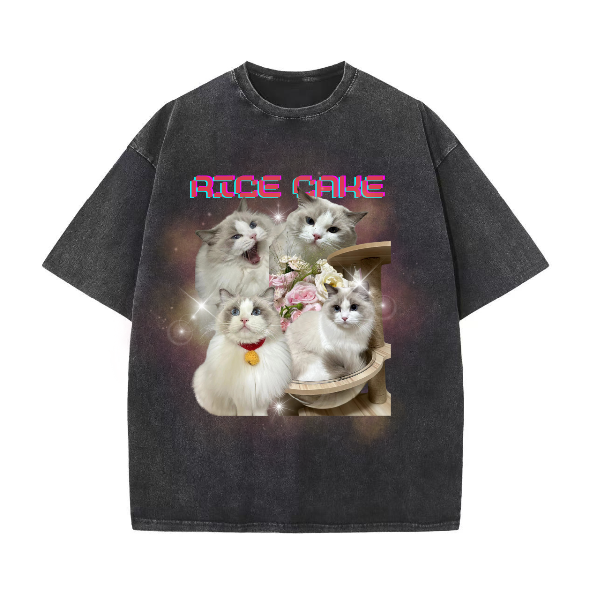 Unique Funny Pet Customized T-Shirt Washed Style