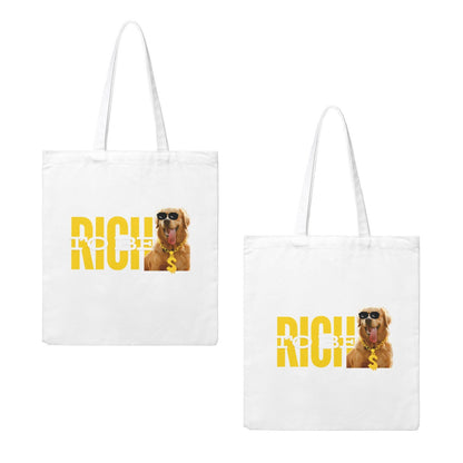 Customized Cute Pet Tote Bag -To Be Rich