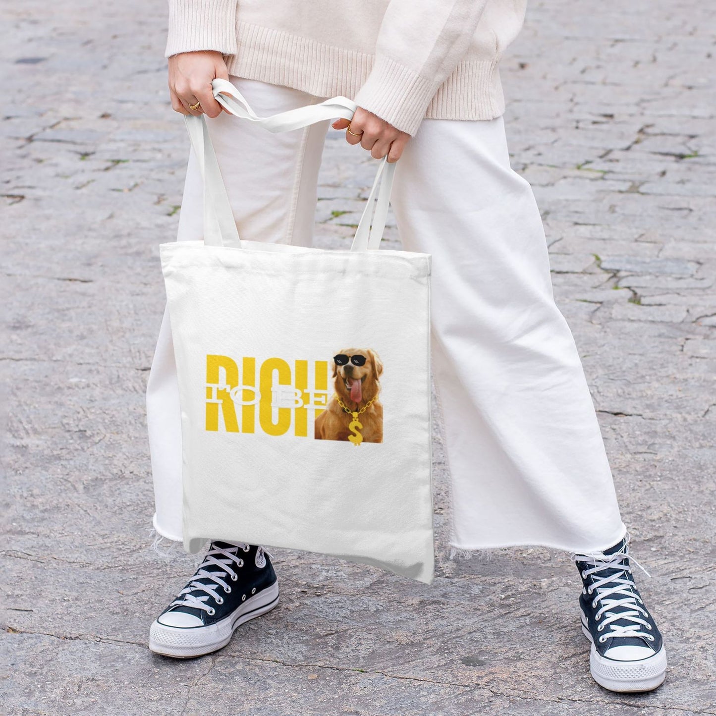 Customized Cute Pet Tote Bag -To Be Rich