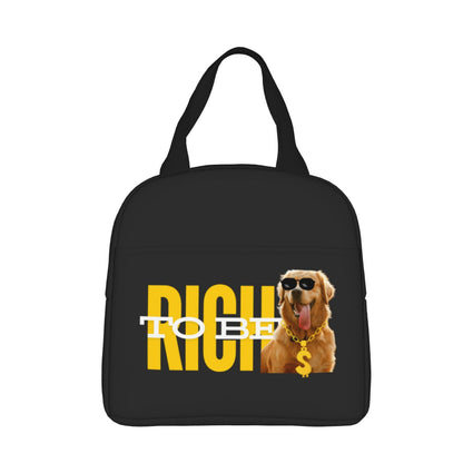 Customized Funny Pet Photo Bento Bag -To Be Rich Style