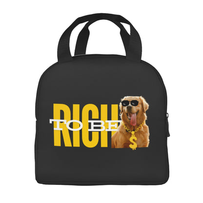 Customized Funny Pet Photo Bento Bag -To Be Rich Style