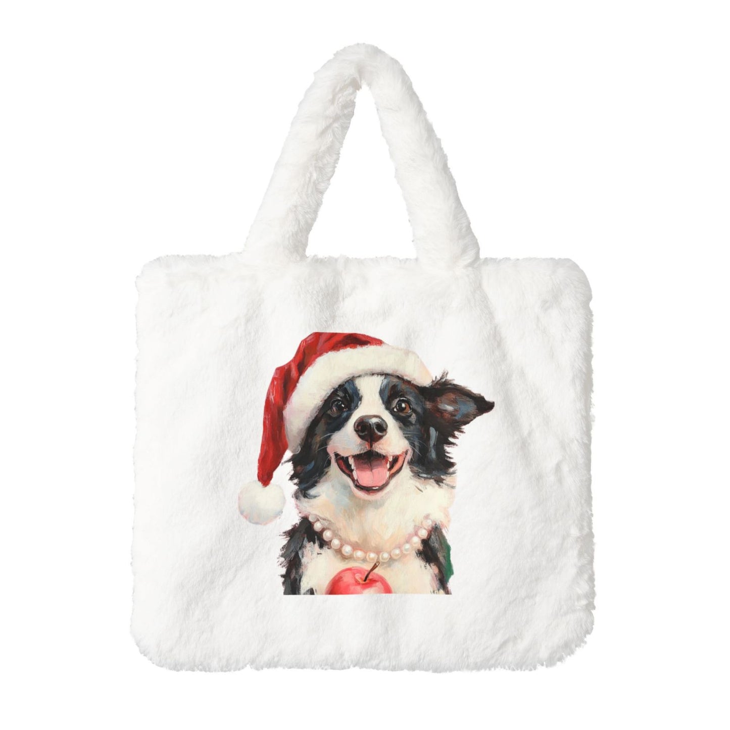 Customized Cute Plush handbag Tote Bag -Santa's Hat