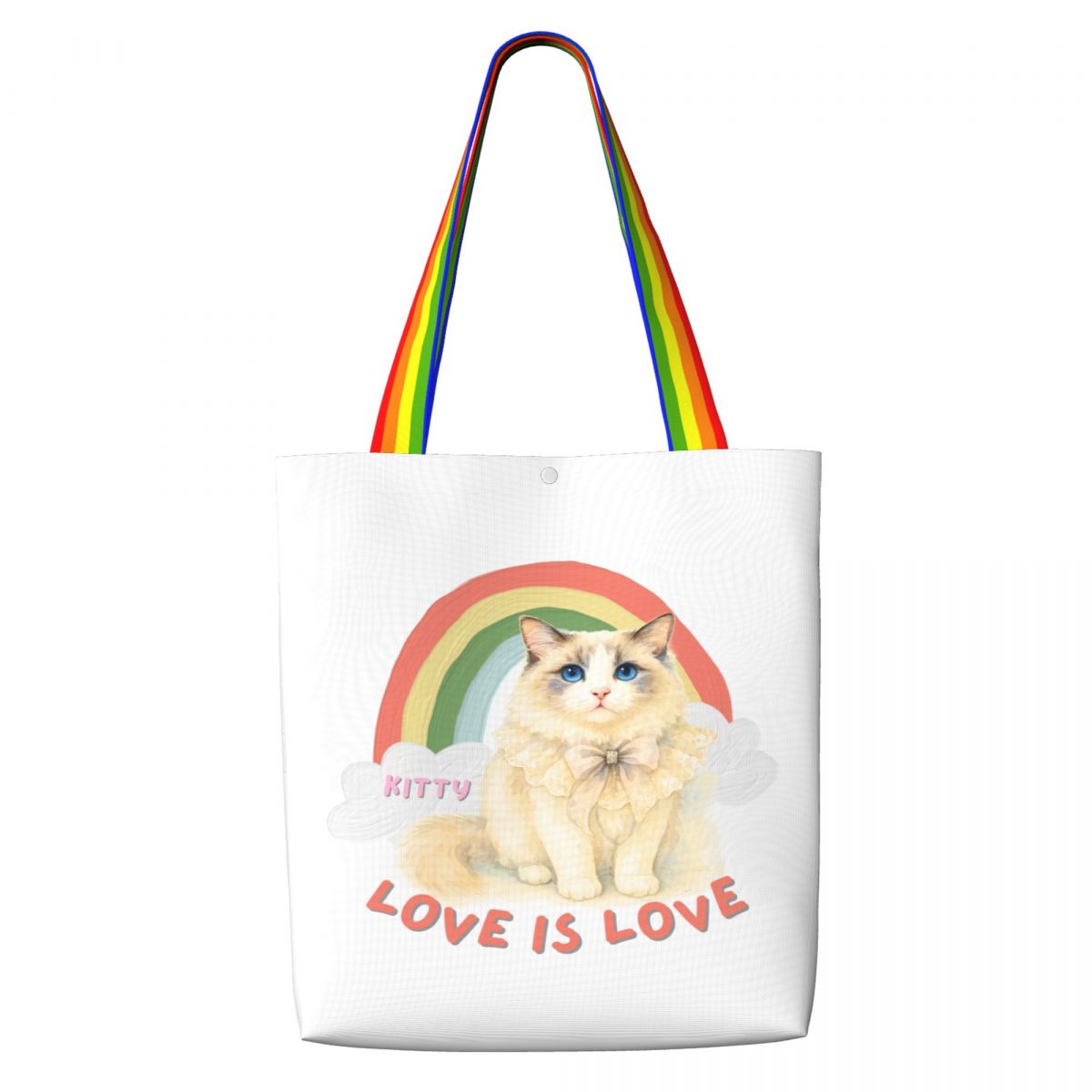 Customized Pet Canvas Bag - Rainbow Love is Love