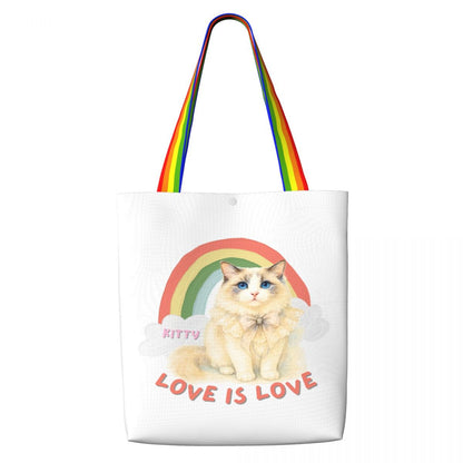 Customized Pet Canvas Bag - Rainbow Love is Love