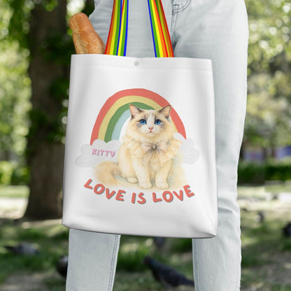 Customized Pet Canvas Bag - Rainbow Love is Love