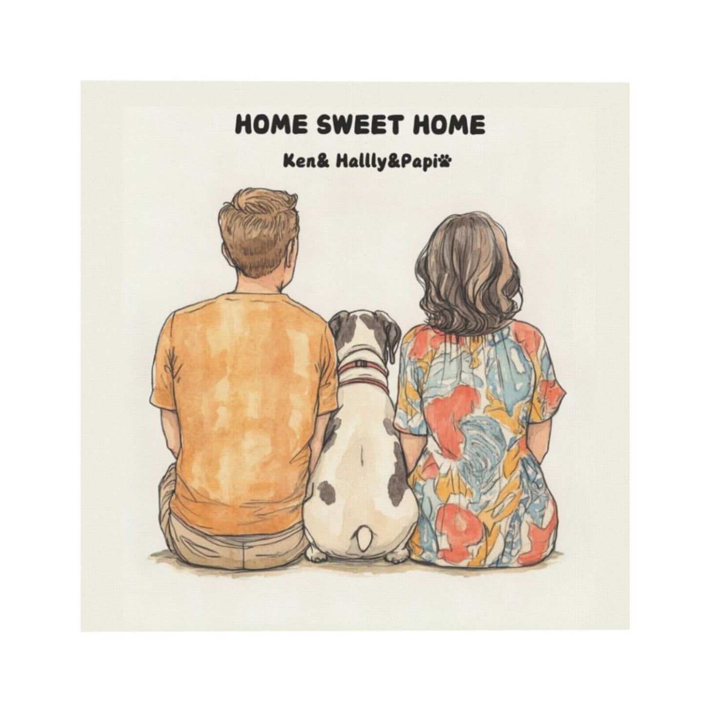 Customized Pet Painting - Family Love