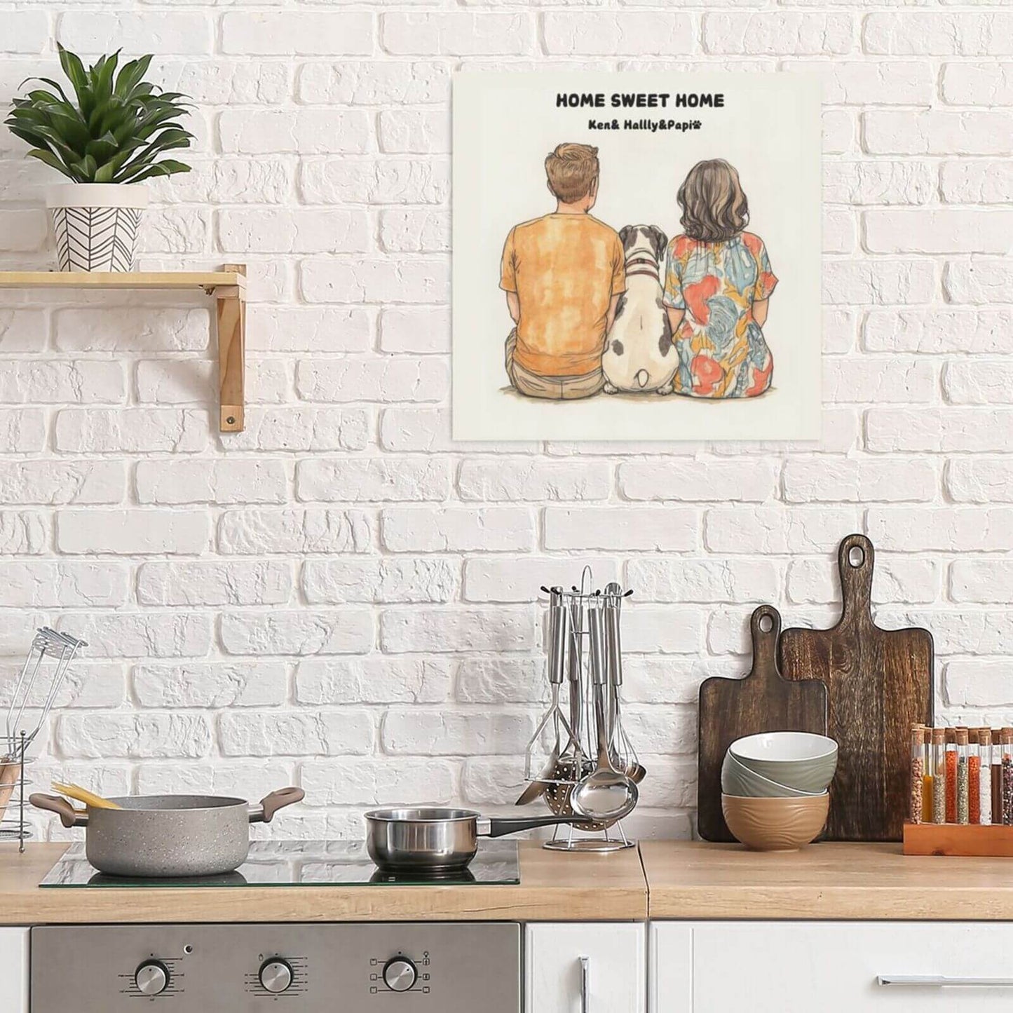 Customized Pet Painting - Family Love