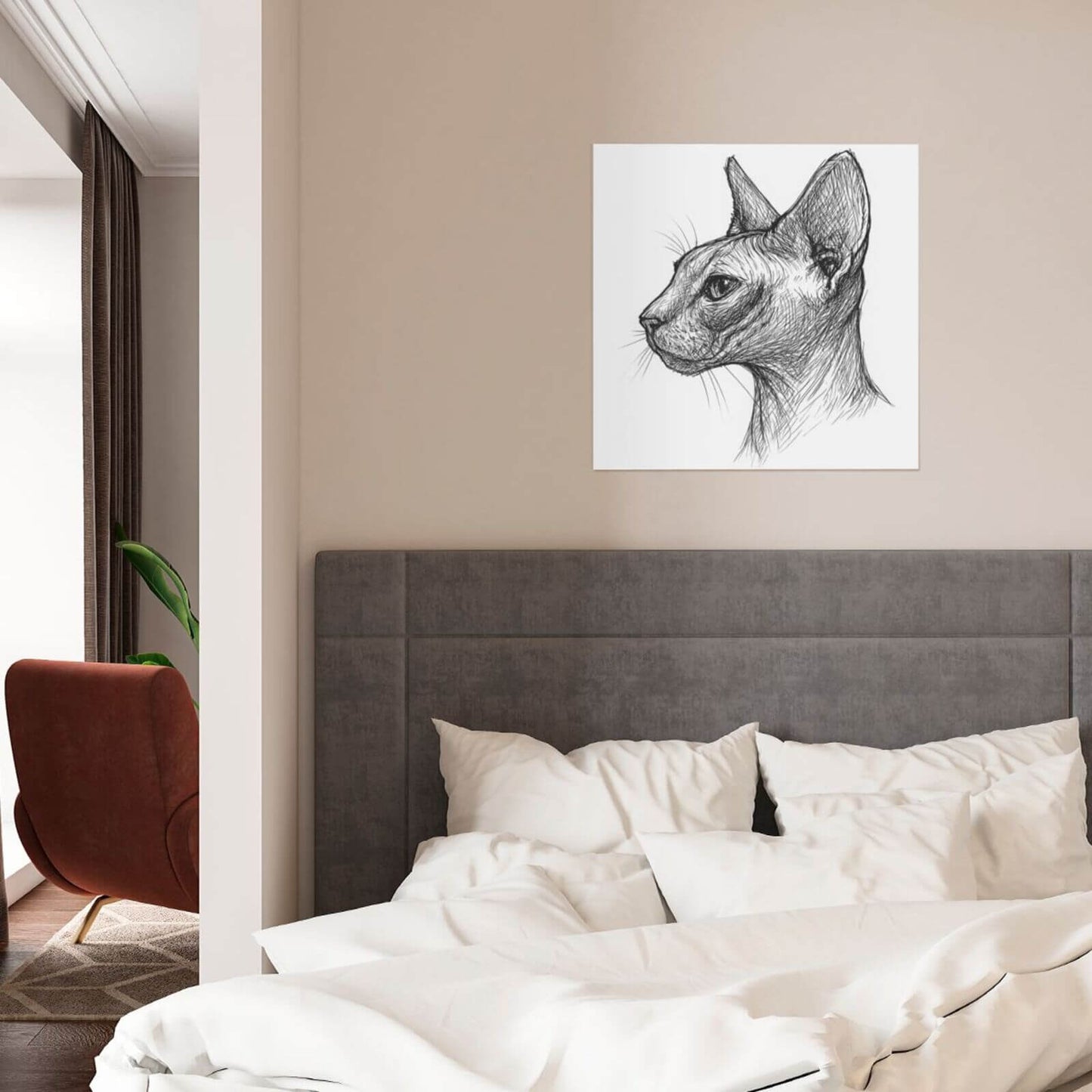Customized Pet Painting - Line Art Style