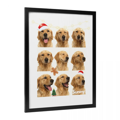 Customized Pet Painting - Christmas Emoticon Grid