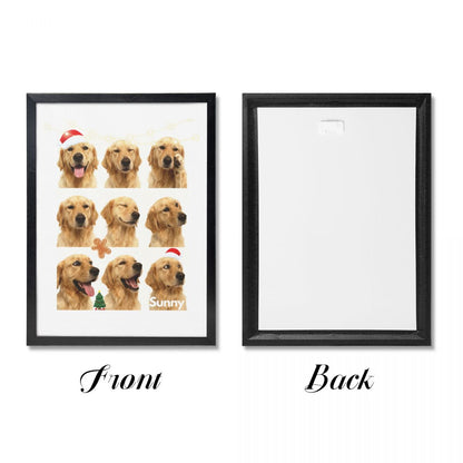 Customized Pet Painting - Christmas Emoticon Grid