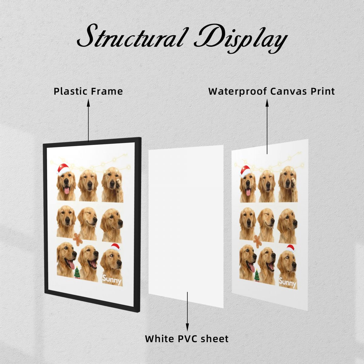 Customized Pet Painting - Christmas Emoticon Grid