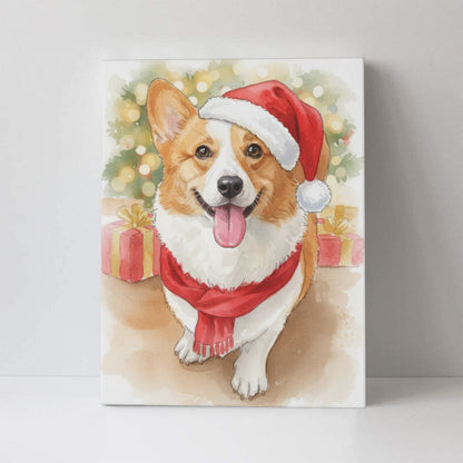 Personalized Pet Painting - Santa‘s Hat