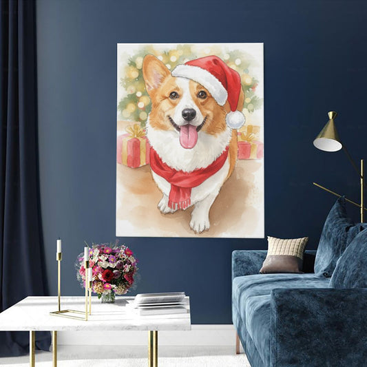 Personalized Pet Painting - Santa‘s Hat