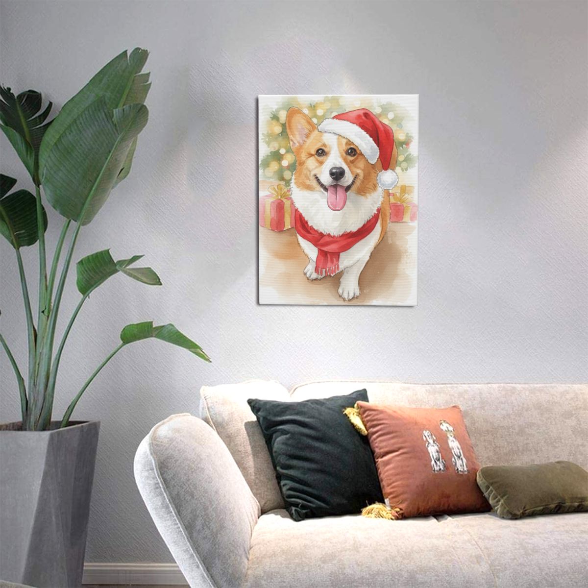 Personalized Pet Painting - Santa‘s Hat