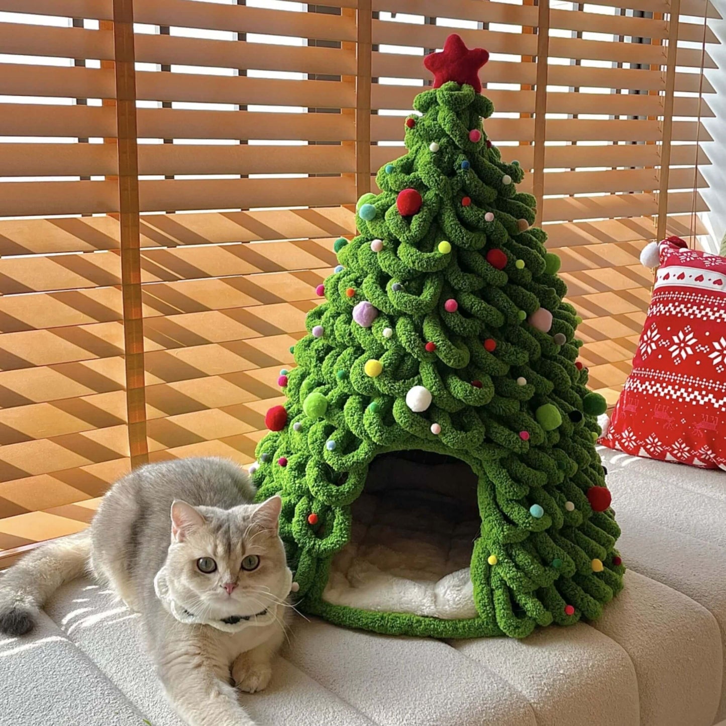 DIY Christmas Tree Cat House - Single Color