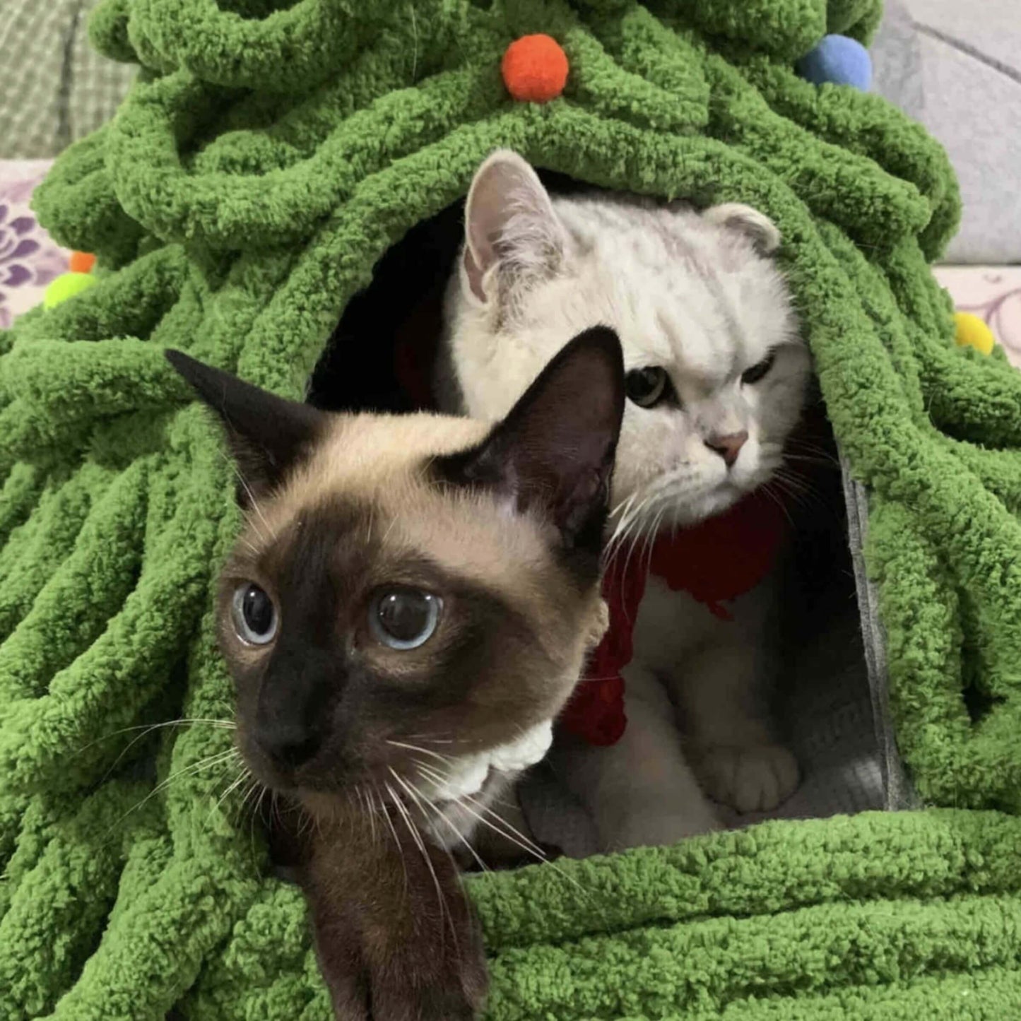 DIY Christmas Tree Cat House - Single Color