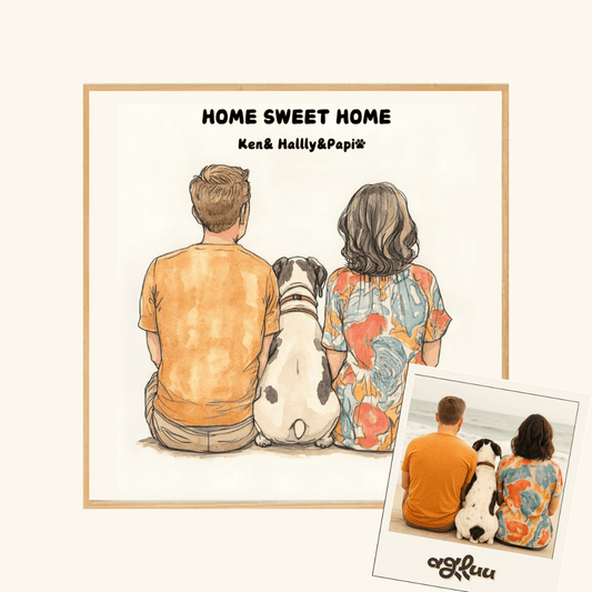 Customized Pet Painting - Family Love