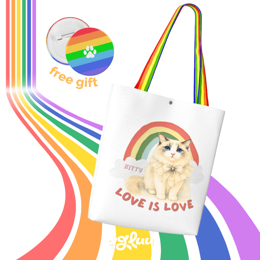 Customized Pet Canvas Bag - Rainbow Love is Love