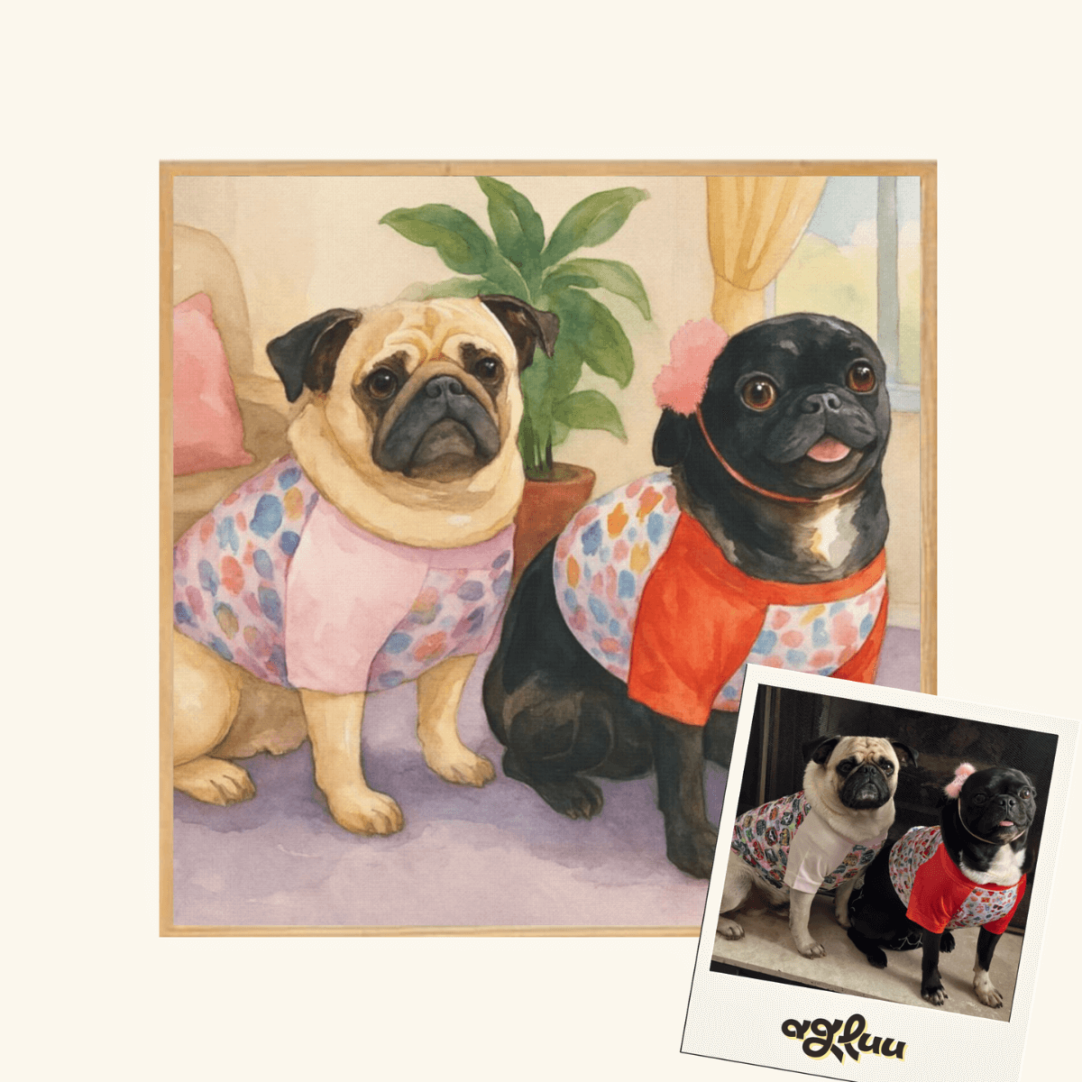 Customized Pet Painting - Watercolor Style