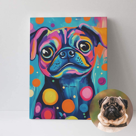 Customized Pet Painting, abstract style