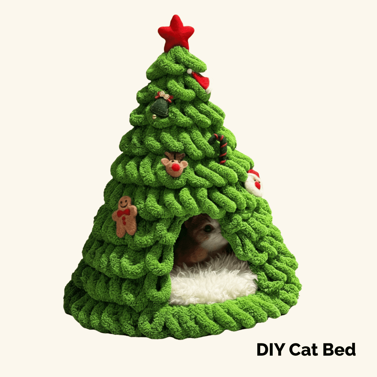 DIY Christmas Tree Cat House - Single Color