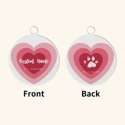 Custom Dog/Cat Tags - Heart