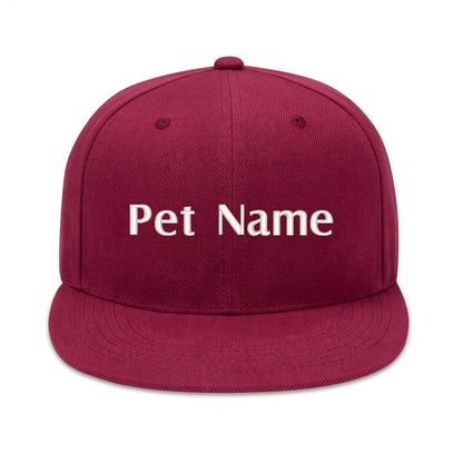 Customized Embroidered Baseball Cap, Customized Pet Name Text Hat