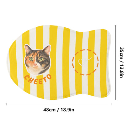 Custom Pet Feeding Rug - Cute Stripes