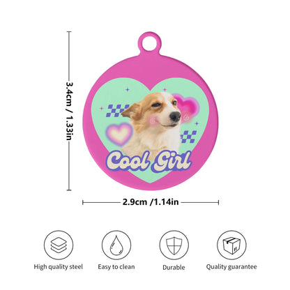 Custom Dog/Cat Tags - Pink Love