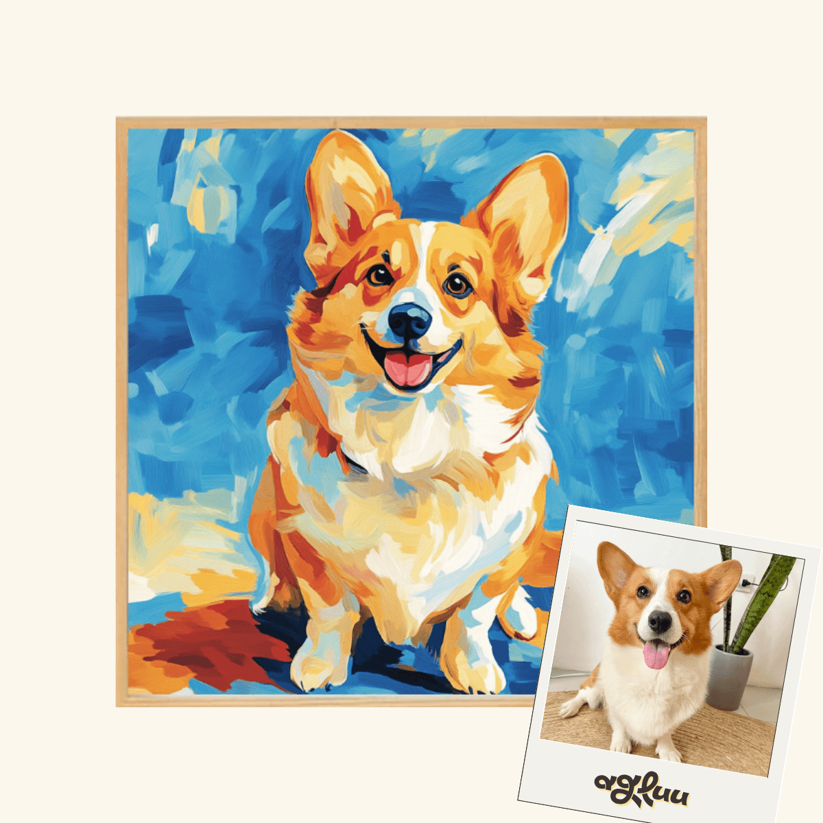 Customized Pet Painting, Oil Painting Style